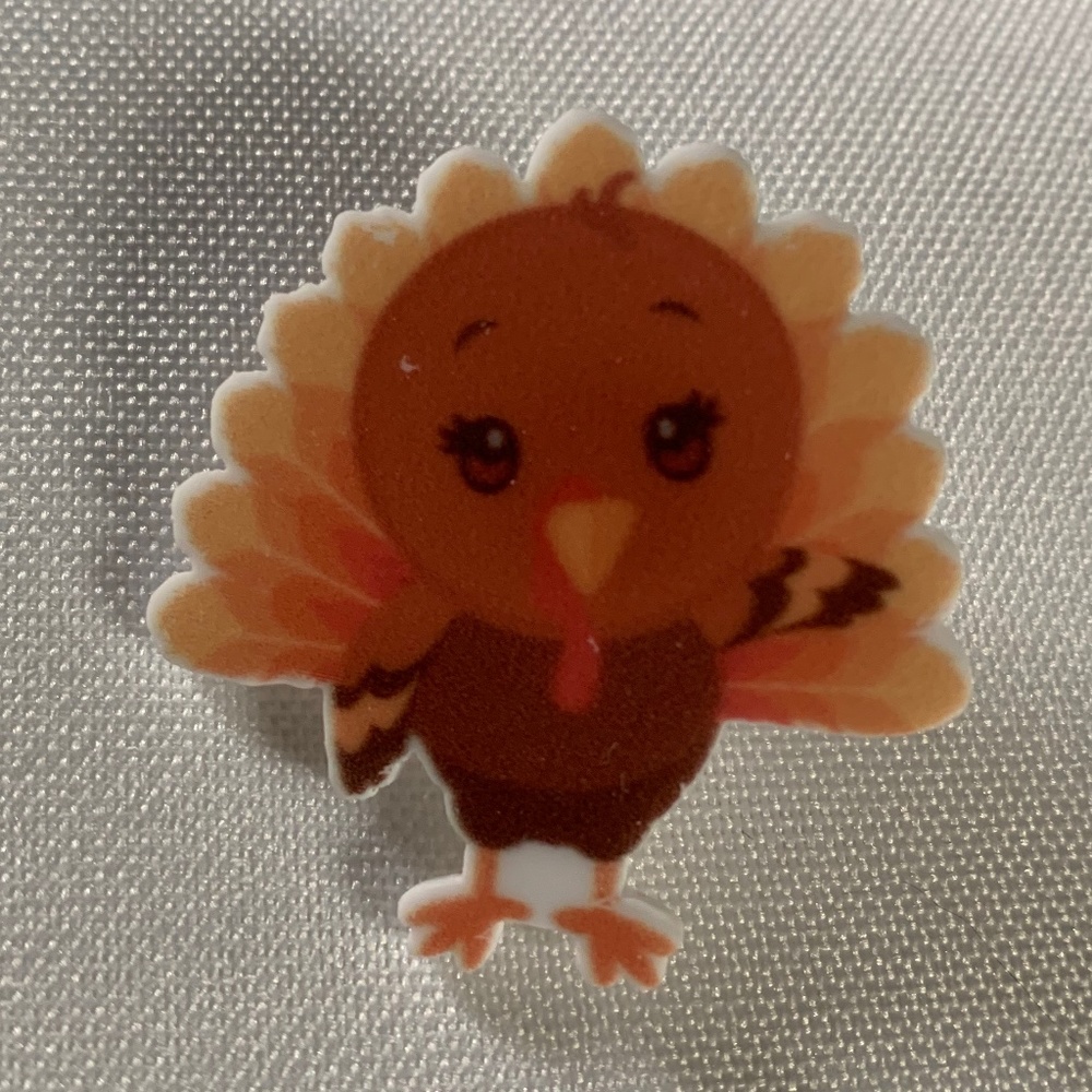 NWT. Handmade Thanksgiving Turkey Pin Brooch!